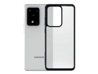 PanzerGlass ClearCase - Black Edition - baksidedeksel for mobiltelefon - herdet glass, termoplast-polyuretan (TPU) - svart, blank - for Samsung Galaxy S20 Ultra, S20 Ultra 5G