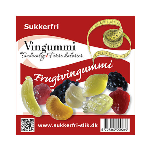 Diverse Frugtvingummi Sukkerfri 90g