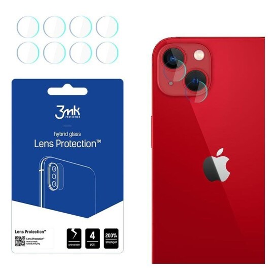 3Mk Kameralinsebeskyttelse for iPhone 13 Mini - 4 stk 7H Ripebestandig