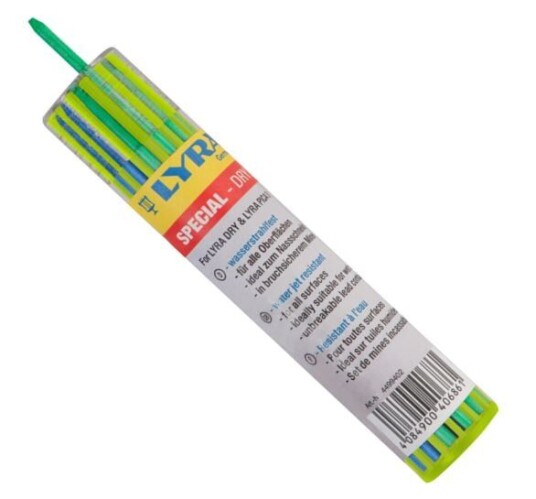 Lyra 12-Pack Permanent Marker Refill i Hvit, Blå og Grønn for Håndverktøy