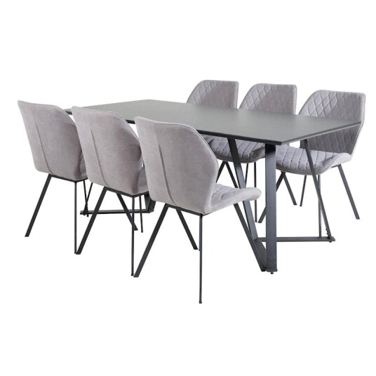Venture Home Spisegruppe Venture Home Madde med 6 Geneva Stoler GR20228