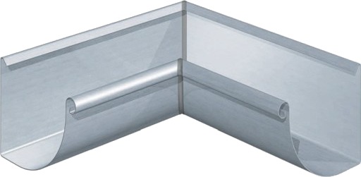 400 mm RZ gjæring innvendig 1/4 rund zinc
