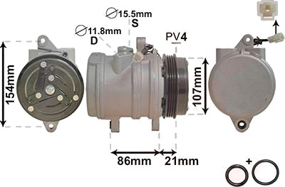 AC-kompressor VAN WEZEL 8100K079 AC-kompressor VAN WEZEL 8100K079