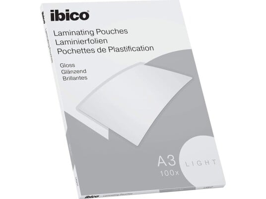 Lamineringslomme Ibico 75/80Mic A3 Light Pakke A 100 Stk.