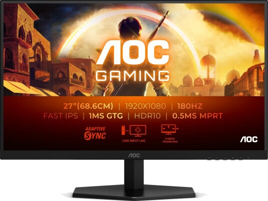 AOC 27G42E 27" Gaming Monitor Full HD 180 Hz IPS Sort AOC 27G42E 27" Gaming Monitor Full HD 180 Hz IPS Sort