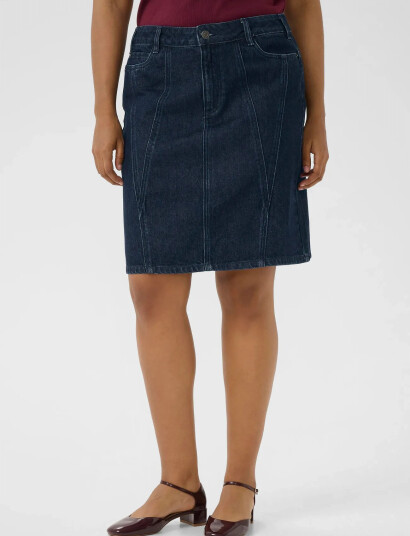 Kaffe Curve Kcelisa Denim Skirt - Blue - 48 Kaffe Curve Kcelisa Denim Skirt - Blue - 48