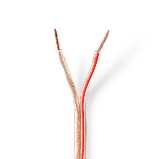 Nedis Speaker Cable | 2 x 2.50 mm² | Kobber | 25.0 m | Rund | PVC | Gjennomsiktig | Rull