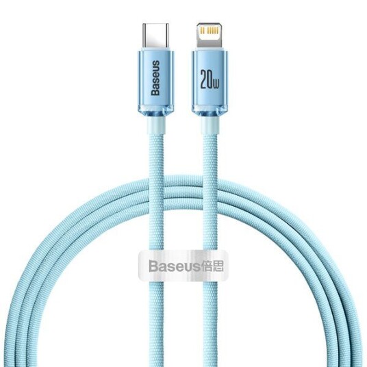 Baseus Crystal Shine USB-C to iP cable 20W 1.2m (blue) Baseus Crystal Shine USB-C to iP cable 20W 1.2m (blue)