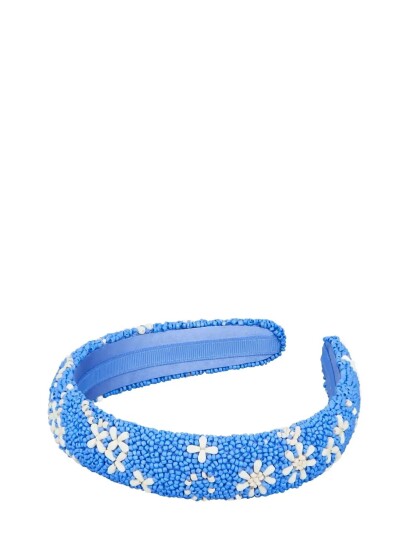 Becksöndergaard Anglaisia Midi Beaded Hairbrace   Blue   ONE SIZE