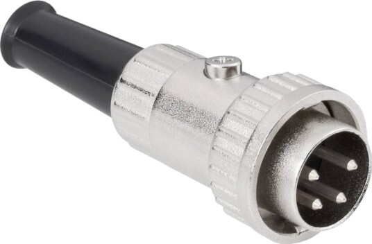 Bkl Electronic 0202005 Din Rundkontakt Hann Rette Poler: 6 Polet Sølv 1 Stk