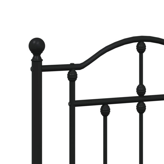 vidaXL Sengegavl i metall svart 120 cm