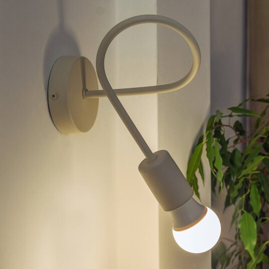 Vegglampe Oxford HELAM dimbar Krem / amber Stue / spisestue Metall Moderne