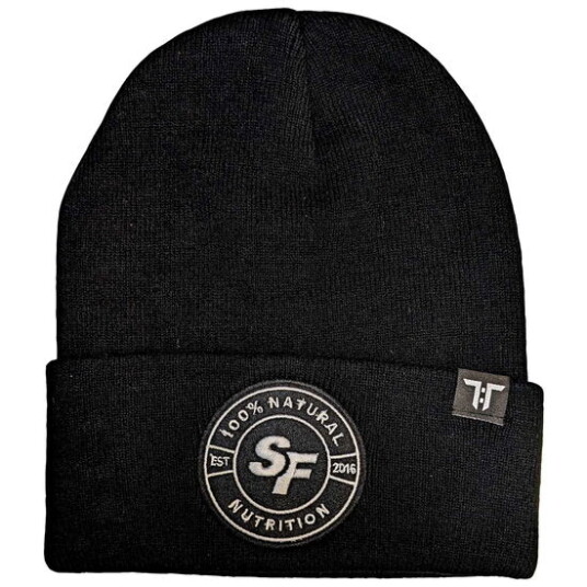 Tokyo Time Tokyo Time Unisex Beanie Hat: SF Nutrition Black