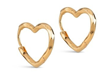 Organic Heart Small Hoops Forgylt Sølv Sterling 925 Onesize Organic Heart Small Hoops Forgylt Sølv Sterling 925 Onesize