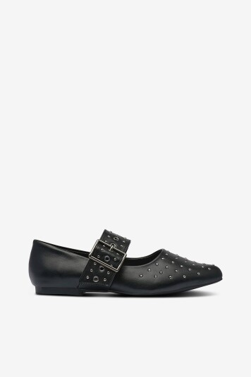 Zizzi Ballerinasko fWillow PU Svart