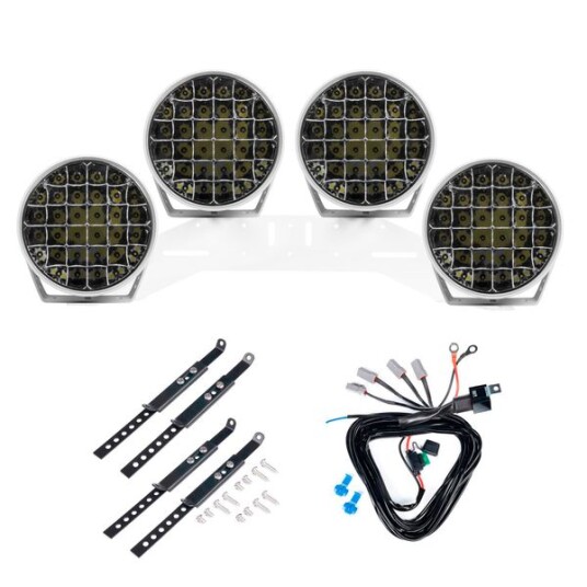 Ekstralys PURELUX 9110 White Rund / 23 cm / 175W 4 stk Komplett pakke WRC