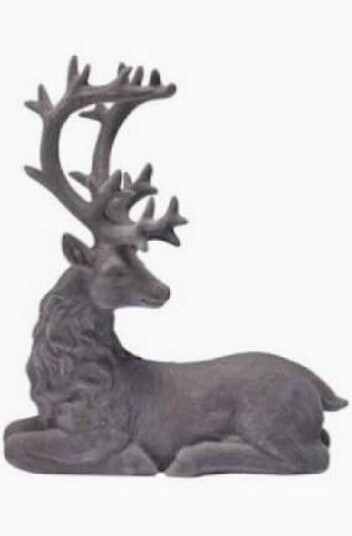 SERAFINA DEER H24 CM. DARK GREY
