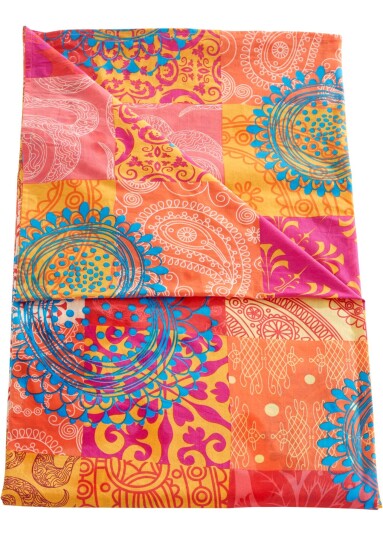 Bonprix Sengeteppe med patchworktrykk false