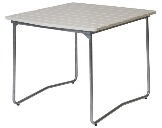 Grythyttan Stålmöbler Bord B31 Hvitlakkert ek/galvanisert stål 84 x 92 cm Hvit