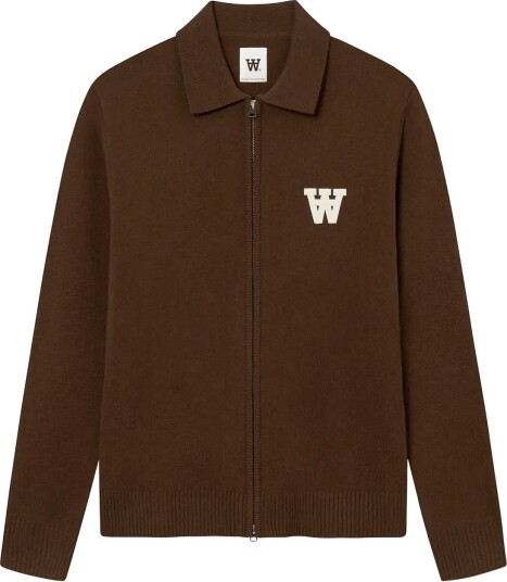 WOOD WOOD Wwtay Zipper Cardigan 25081 Brown L
