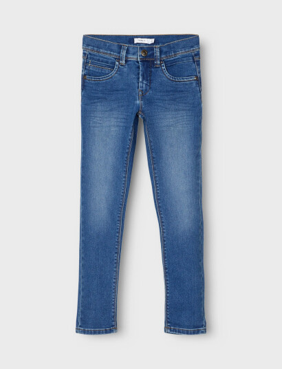 Name It Nkmsilas 2002 Tx Noos Xslim Jeans for Barn - Medium Blue Denim - Størrelse 140