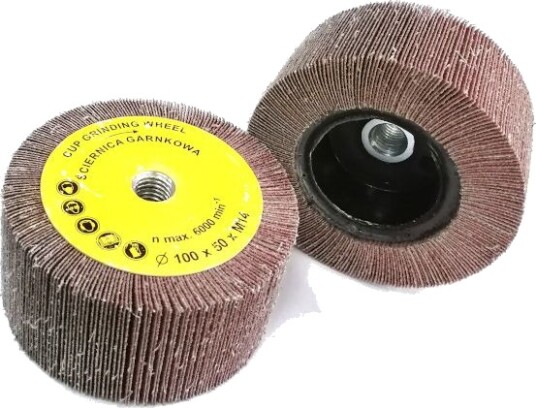 Glob Skiveslibeskål 100X50 Mm Med Gjenger M14 Med Slipeskive 80 Glob Sg 10050M14 P080