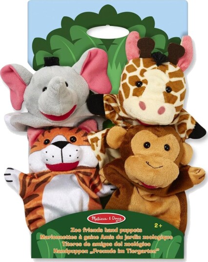 Melissa & Doug Zoo Venner Hånddukker 4 stk 2 6 År Melissa & Doug Zoo Venner Hånddukker 4 stk 2 6 År