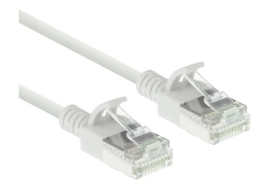 Act White 0.15 Meter Lszh U/Ftp Cat6a Datacenter Slimline Patch Cable Snagless With Rj45 Connectors (Dc6930)