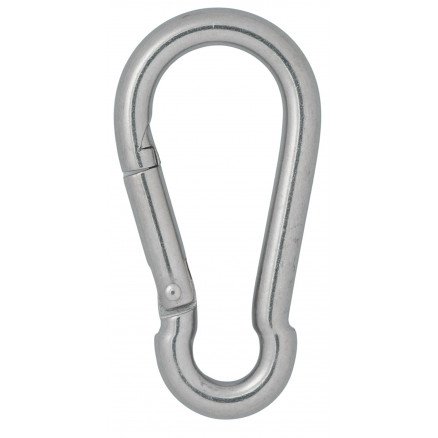 Infinity Hearts Brannmannshake/Karabinhake med Rustfritt Stål Sølv 70mm 3 stk