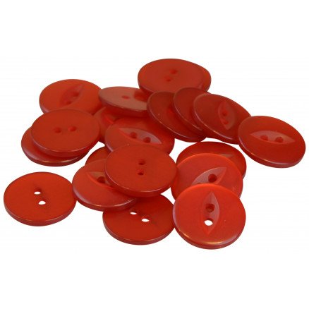 Infinity Hearts Knapper Akryl Rød 19mm 20 stk