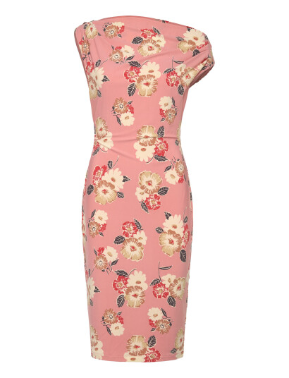 Lauren Ralph Lauren Floral Jersey Off-The-Shoulder Dress - Pink - 32