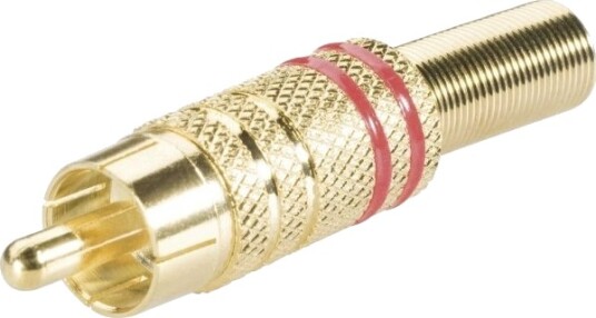 Tru Components 1578988 Cinch-Kontakt, Rett Pol: 2 Rød 1 Stk