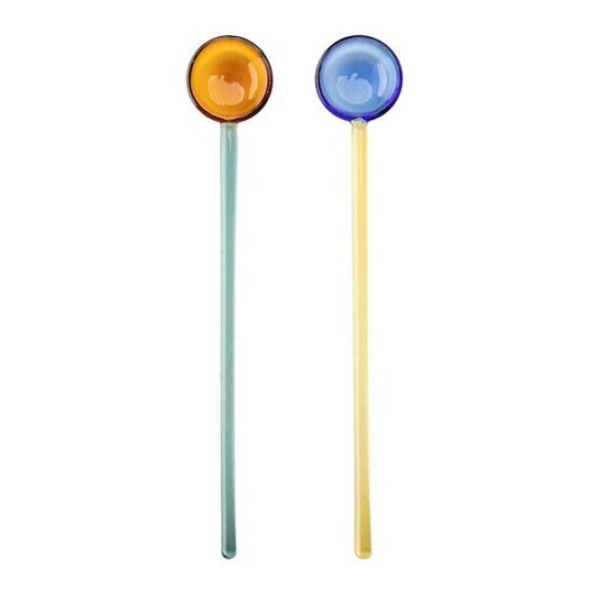 Tranquillo Rainbow skje 18 cm 2 stk grønn/gul