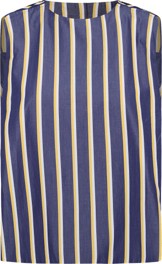 Maison Kitsune Stripes Holly Flared Top Navy 36