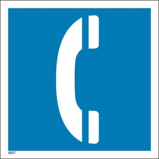 Telefon Alu plate 10x10cm Etterlysende