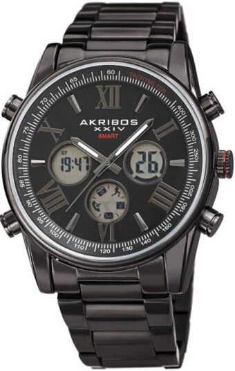 Akribos XXIV Herreklokke AK1095BK Sort/Stål Ø45 mm