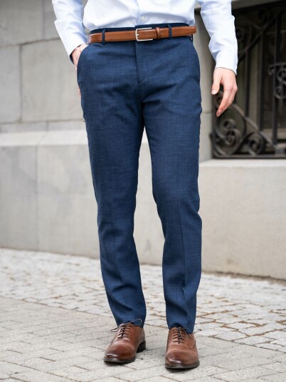 Selected Homme Slim-Oasis Linen Trousers Blå 54