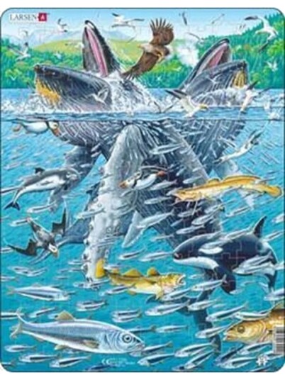 Larsen Puzzles Puzzle Humpback Whale 140 Pieces Maxi 36.5x28.5cm Gulv