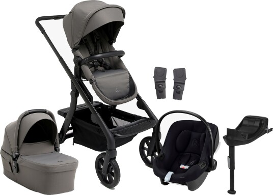 Beemoo Pro Max Duovogn & Cybex Aton B2 i-Size Babybilstol inkl. Base Mocha Grey