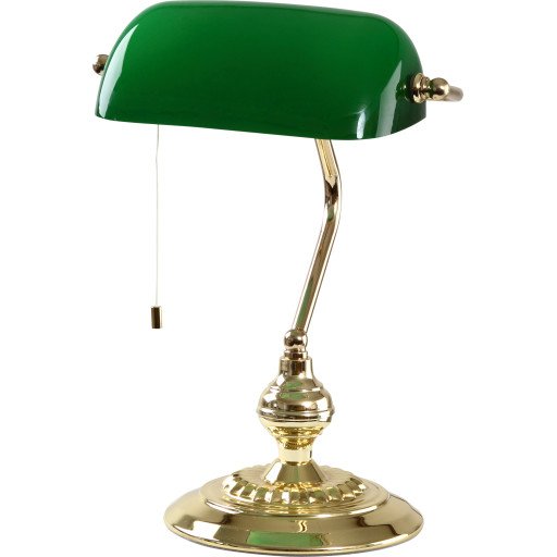 Eglo Banker - Skrivebordslampe - 1 sokkel - E27 - grønn, messing Eglo Banker - Skrivebordslampe - 1 sokkel - E27 - grønn, messing