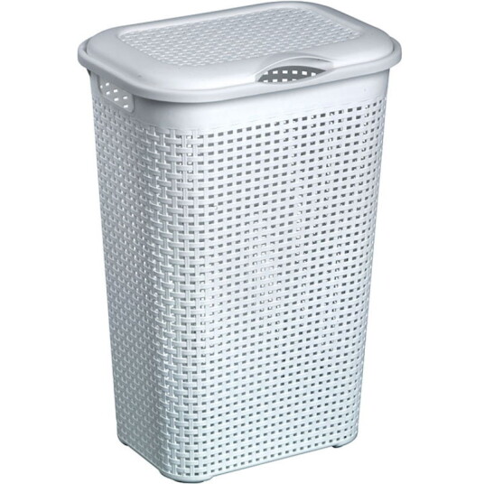 Rattan Vasketøjskurv | Hvid | Plast1