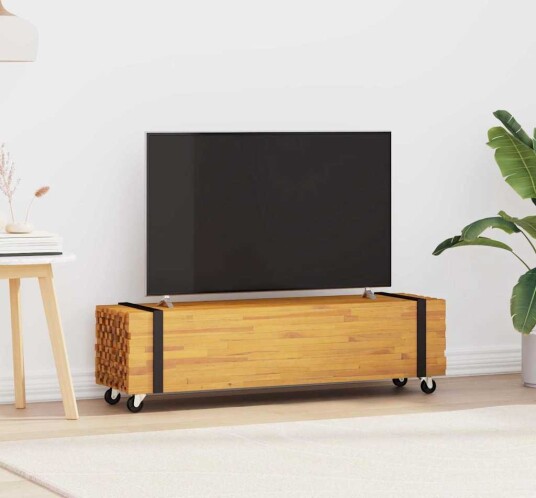 TV benk Brun 110 x 30 x 30 cm Massivt Teaktre