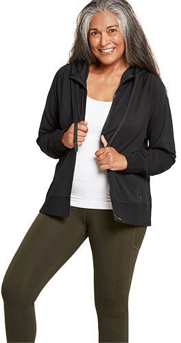 Boody Women´s Weekend Zip-up Hoodie Black   Str. Xs