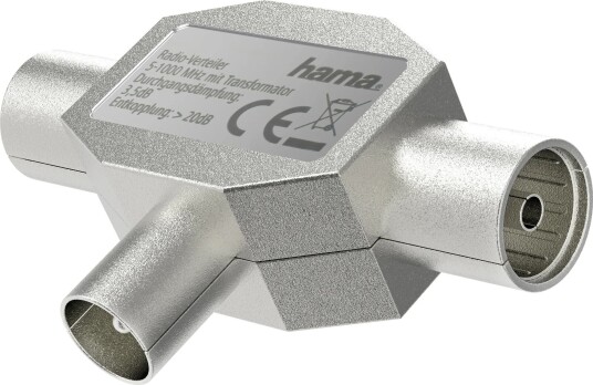 Hama coax 1-2 antennesplitter til radio Hama coax 1-2 antennesplitter til radio