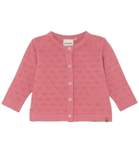 Minymo Cardigan Knit Pink 80