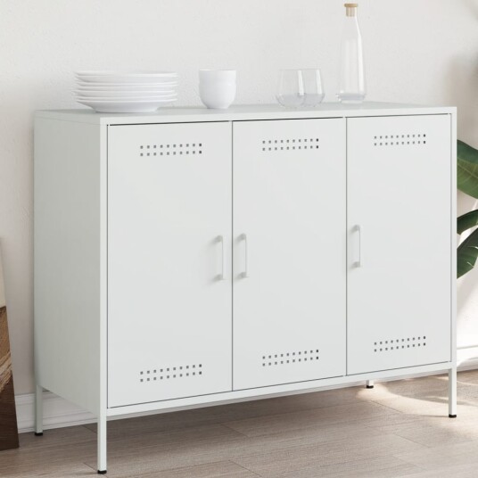 Skjenk hvit 100,5x39x79 cm stål 8721102389917