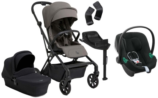 Beemoo Pro Twist Duovogn inkl. Cybex Aton B2 Babybilstol &  Base Mocha Grey/Volcano Black