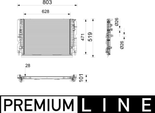 MAHLE CRE 13 000P Radiator motorkjøling