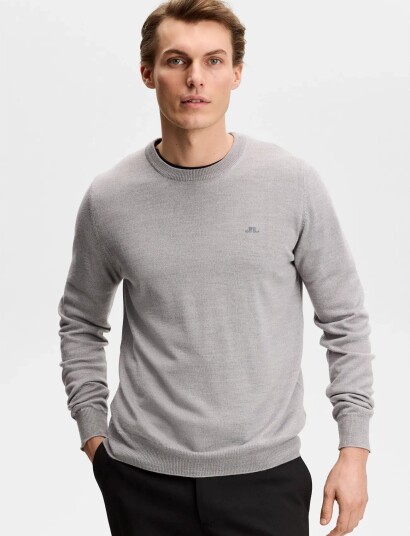 J. Lindeberg Keane Merino Crew Neck Grey M J. Lindeberg Keane Merino Crew Neck Grey M