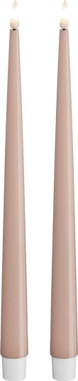 DeluxeHomeart LED Taper Candle Shiny 2 2x28 cm 2 stk Rosa